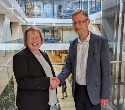 Law Society President Sheila Webster and Peter Nicholson