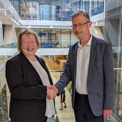 Law Society President Sheila Webster and Peter Nicholson